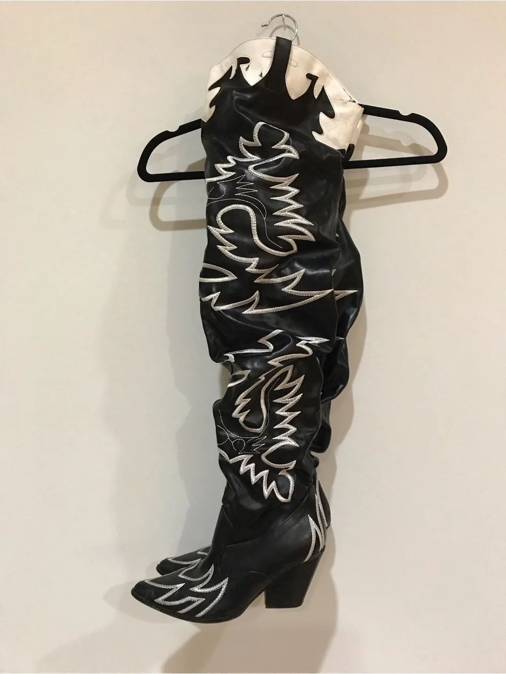 Western Thigh High Over The Knee Embroidered Boots (9) - Picture 10 of 16